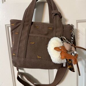 Madden Girl Dachshund Mini Tote Crossbody Bag NWT